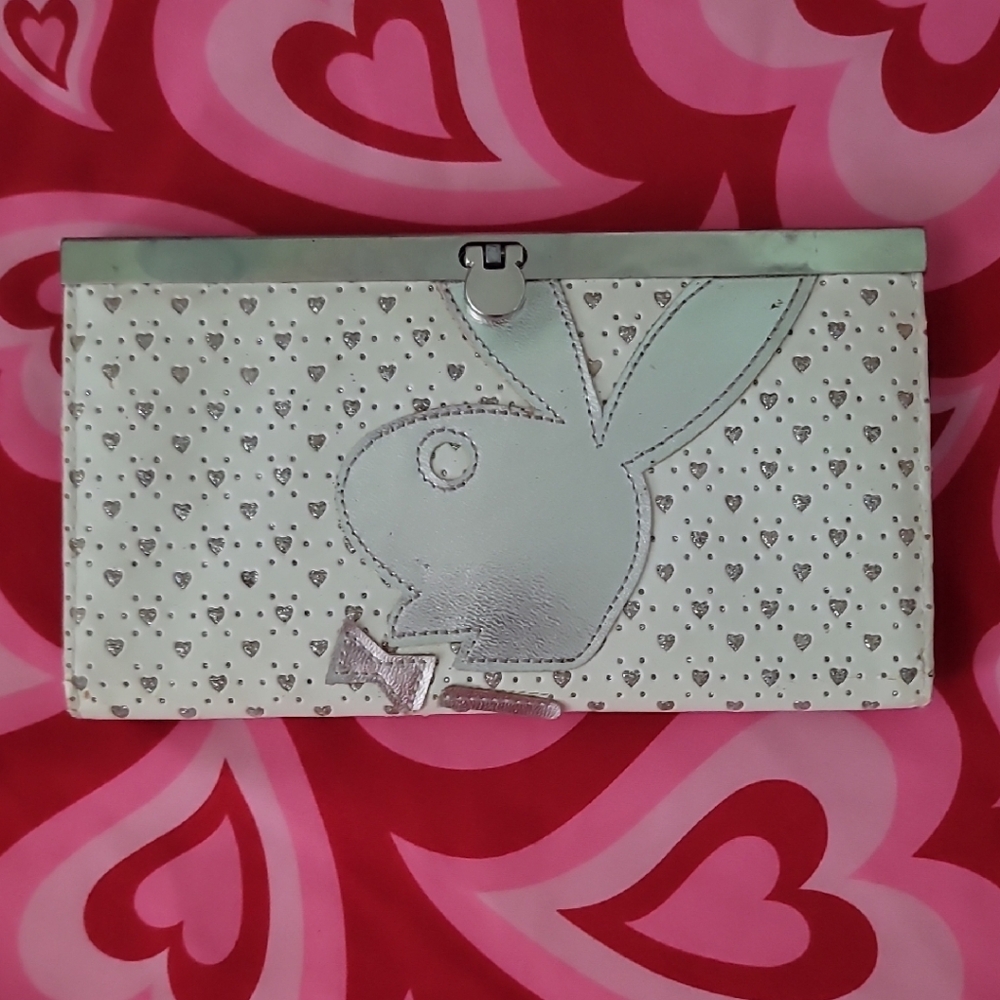 Playboy Silver Heart Clutch